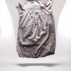 Jaclyn Smith VINTAGE Light Pink Lace Trim Nightgown Mid Length Cap Sleeve L